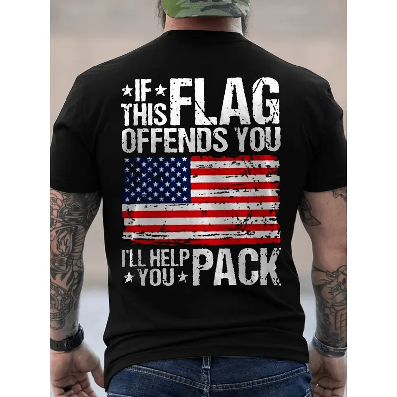 🎉2026 Hot Sale 65K+ ❤️ Summer T Shirts Mens Patriotic American Flag T Shirt