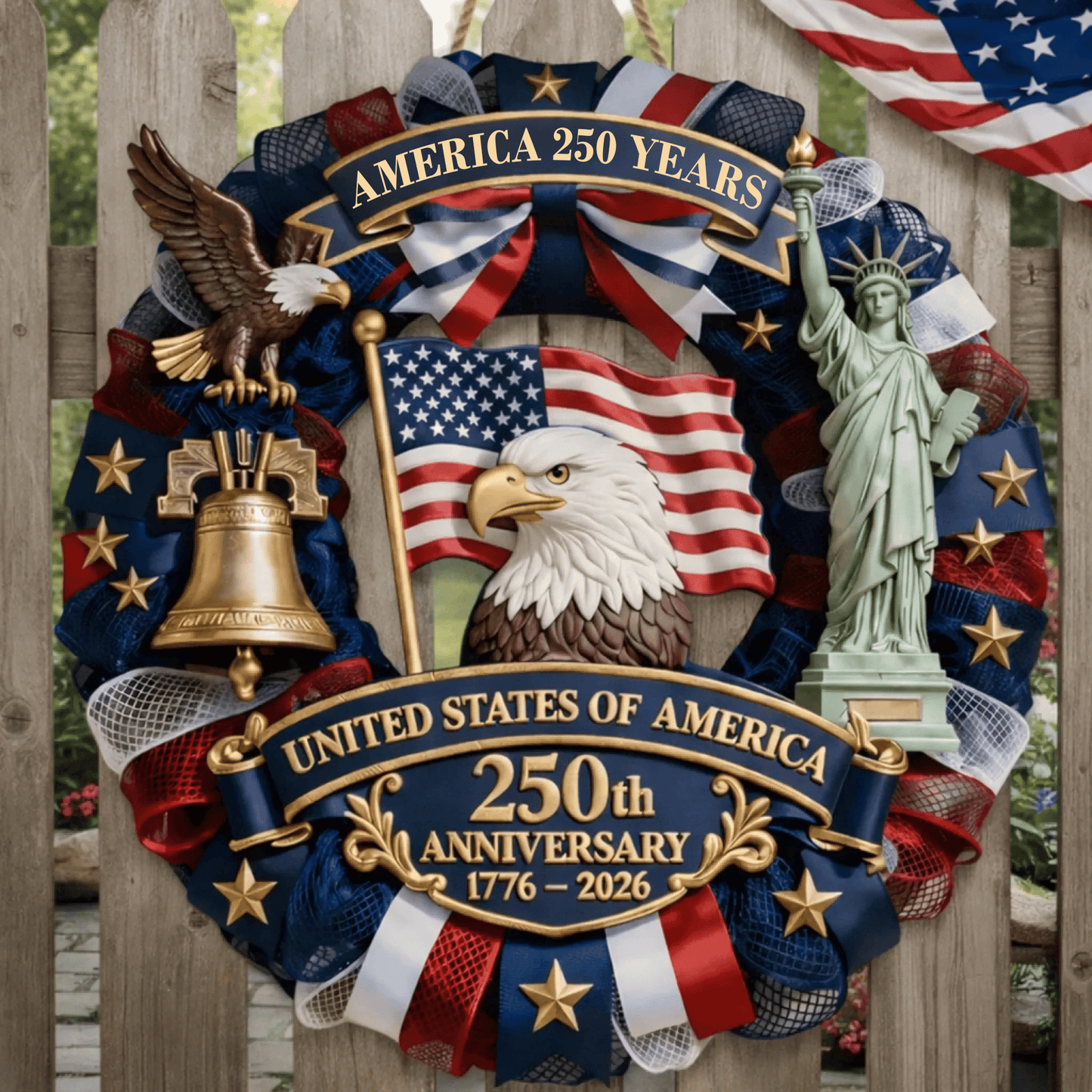 United States 250th Anniversary Commemorative Wooden Plaque 250th Anniversary Commemorative Gift
