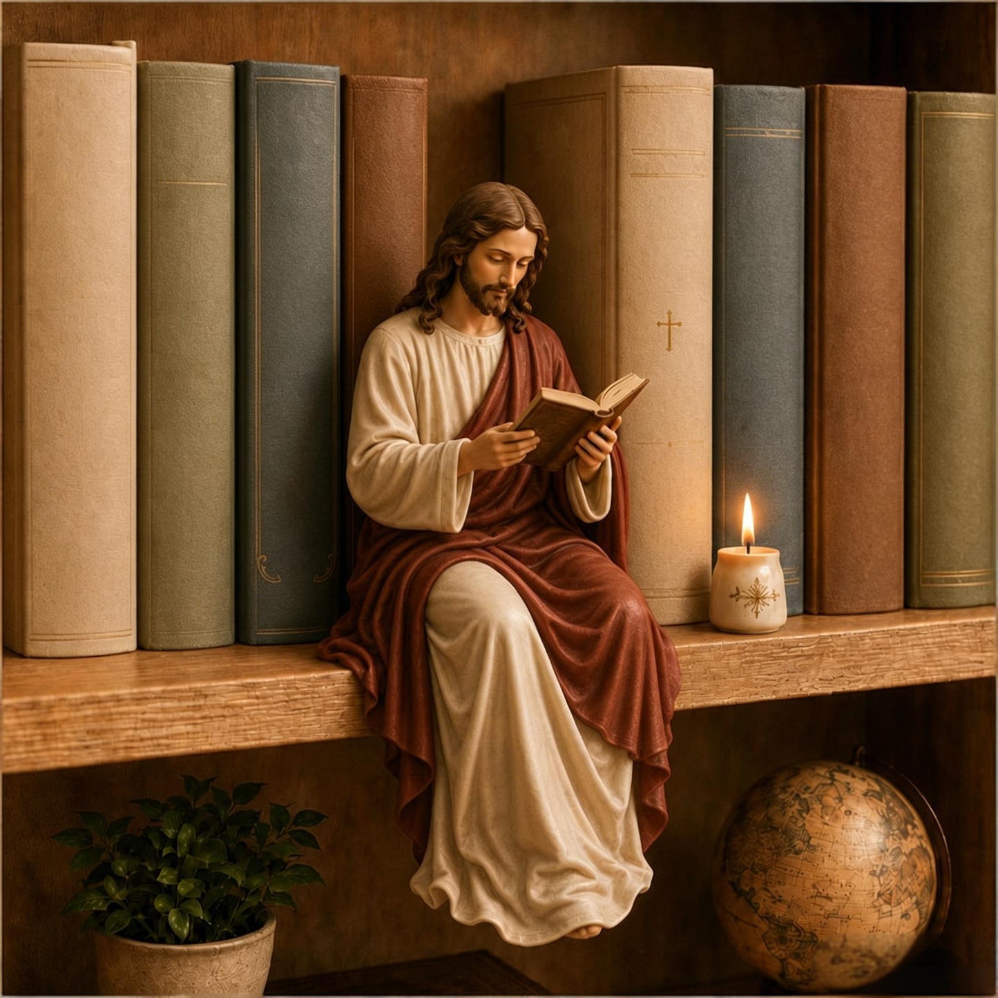 🎁Last Day 49% OFF-📚🕊️ Bring Divine Peace to Your Library. Virgin Mary Reading Figure