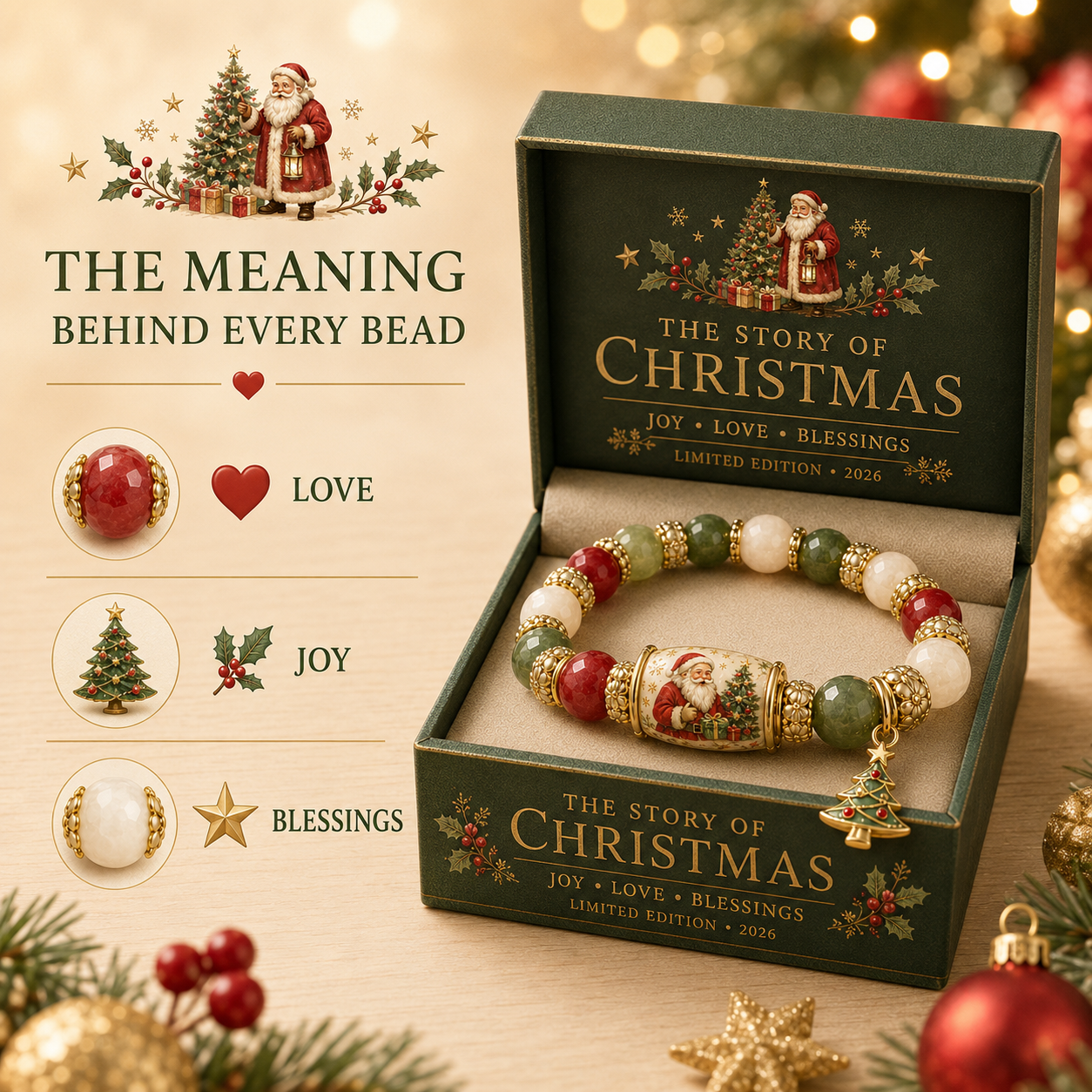 🎅 Christmas Magic Bracelet 🎄 | 2026 Limited Edition — 49% OFF Holiday Sale