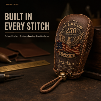 🇺🇸 The "Spirit of '76" Custom Leather Gear Shift Cover | USA 250th Anniversary Edition 🦅