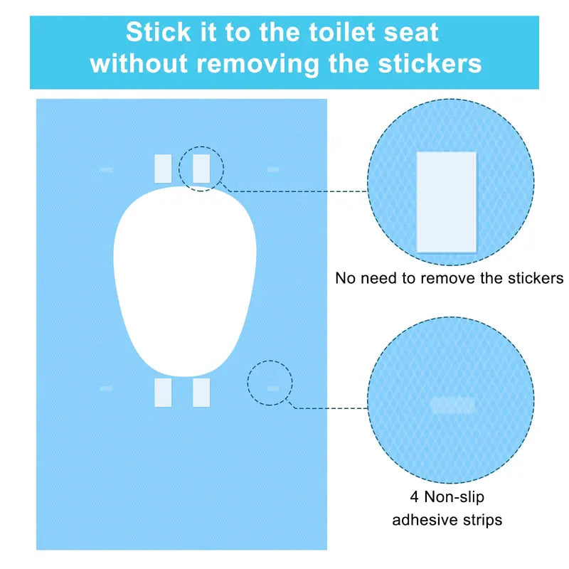 10 Packs Tear-Free Toilet Seat Covers Disposable for Adults and Kids