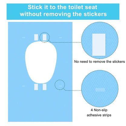 10 Packs Tear-Free Toilet Seat Covers Disposable for Adults and Kids