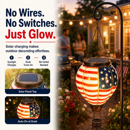 🎆 250th Anniversary Solar Hot Air Balloon Lantern | Patriotic Edition