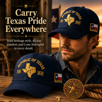 🔥Republic of Texas Cap  🎁 Free Honor Coin With Every Cap Purchase