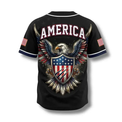 🇺🇸 USA Eagle All Over Print Baseball Jersey – 250 Years of Freedom in Every Stitch