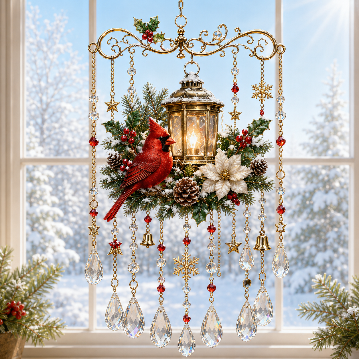 🔥Last Day 49% OFF - Handmade Christmas Stained Window Hanging