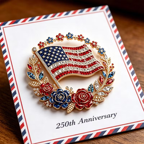 US 250th Anniversary Commemorative Brooch