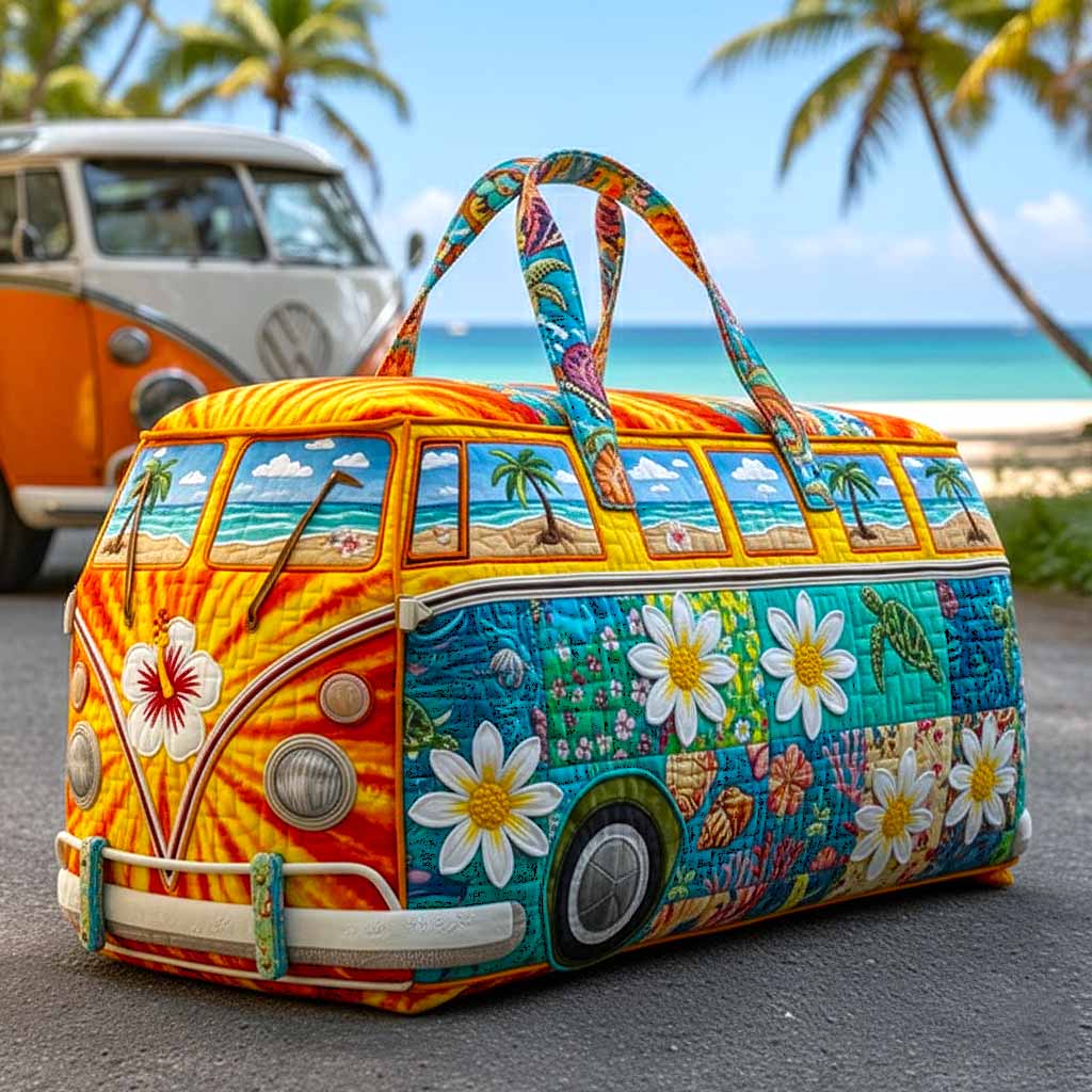 🔥LAST DAY 50% OFF-Hippie Van Quilted Duffle Bag✨