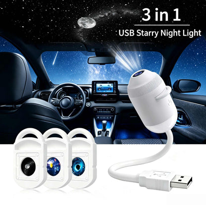 5D Mini Galaxy Star Projector – Dynamic Ambient Light for Bedroom, Car & Home