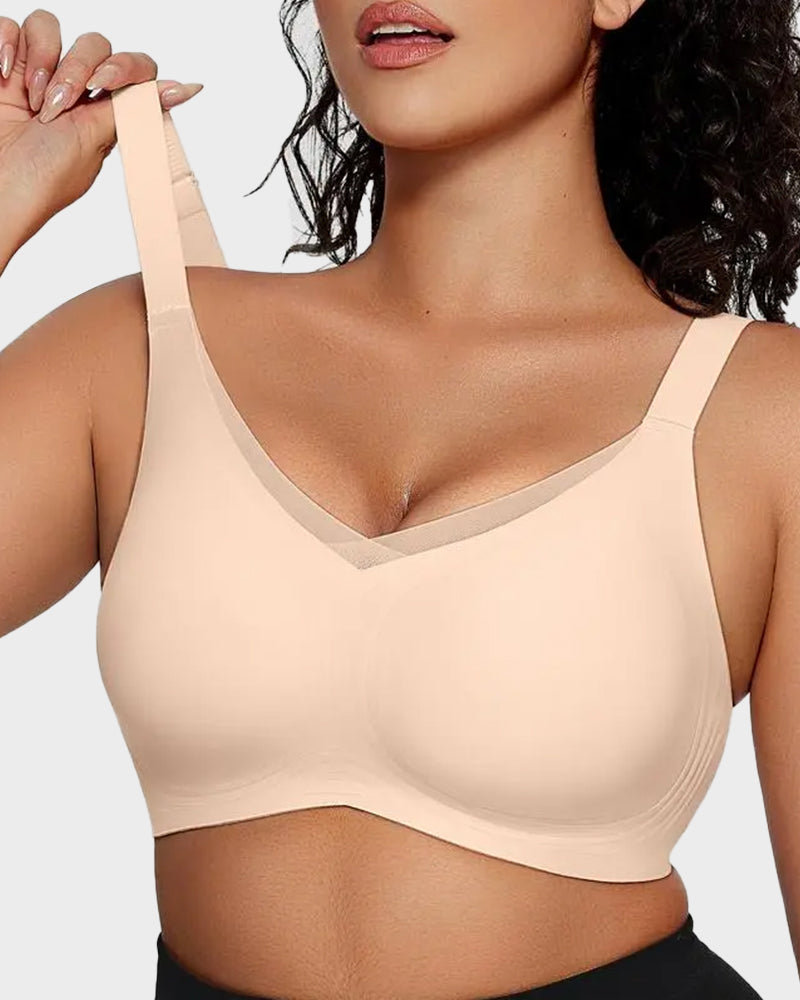 Womens Wireless Bras V Mesh Comfortable Bralette Supportive-