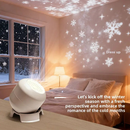 Dynamic Rotating LED Pattern Projection Desk Lamp