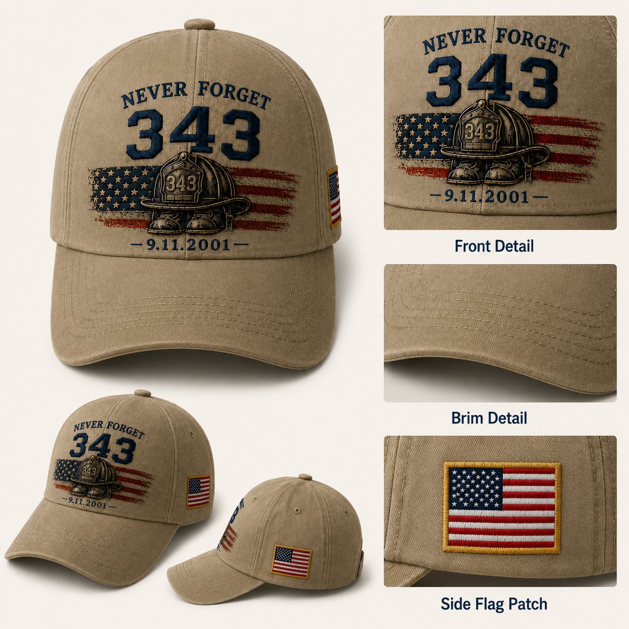 🔥Last Day 49% OFF🔥 - 🧢Never Forget 343 Memorial Cap 🎁