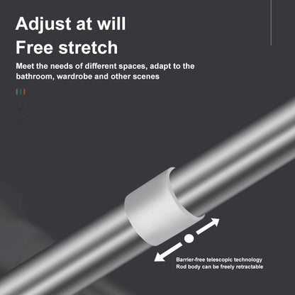 Drill-Free Adjustable Tension Rod – No Holes, No Damage, Instant Install
