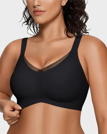 Womens Wireless Bras V Mesh Comfortable Bralette Supportive-