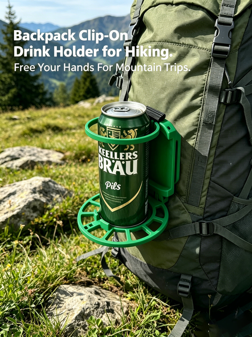 🥤 Foldable Belt Beverage Holder,Hands-Free Outdoor Cup Clip