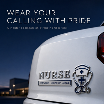 🏆Last Day Promo 65% OFF! 💉Nurse Compassion Strength Service Car Emblem Metal Badge
