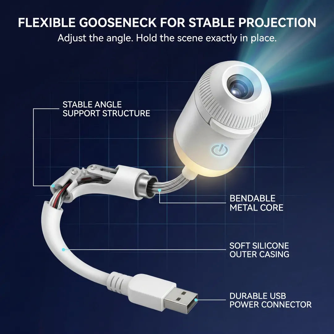 5D Mini Galaxy Star Projector – Dynamic Ambient Lighting for Bedrooms, Cars & Relaxing Spaces
