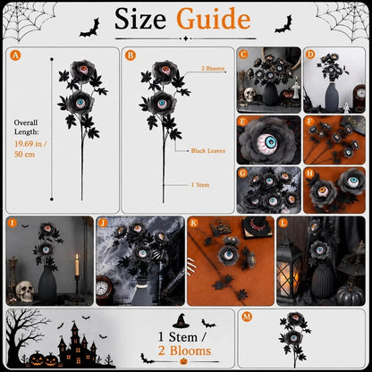 👁️✨ Dark Gothic Rose Decor – A Spooky Halloween Statement Piece for Your Home