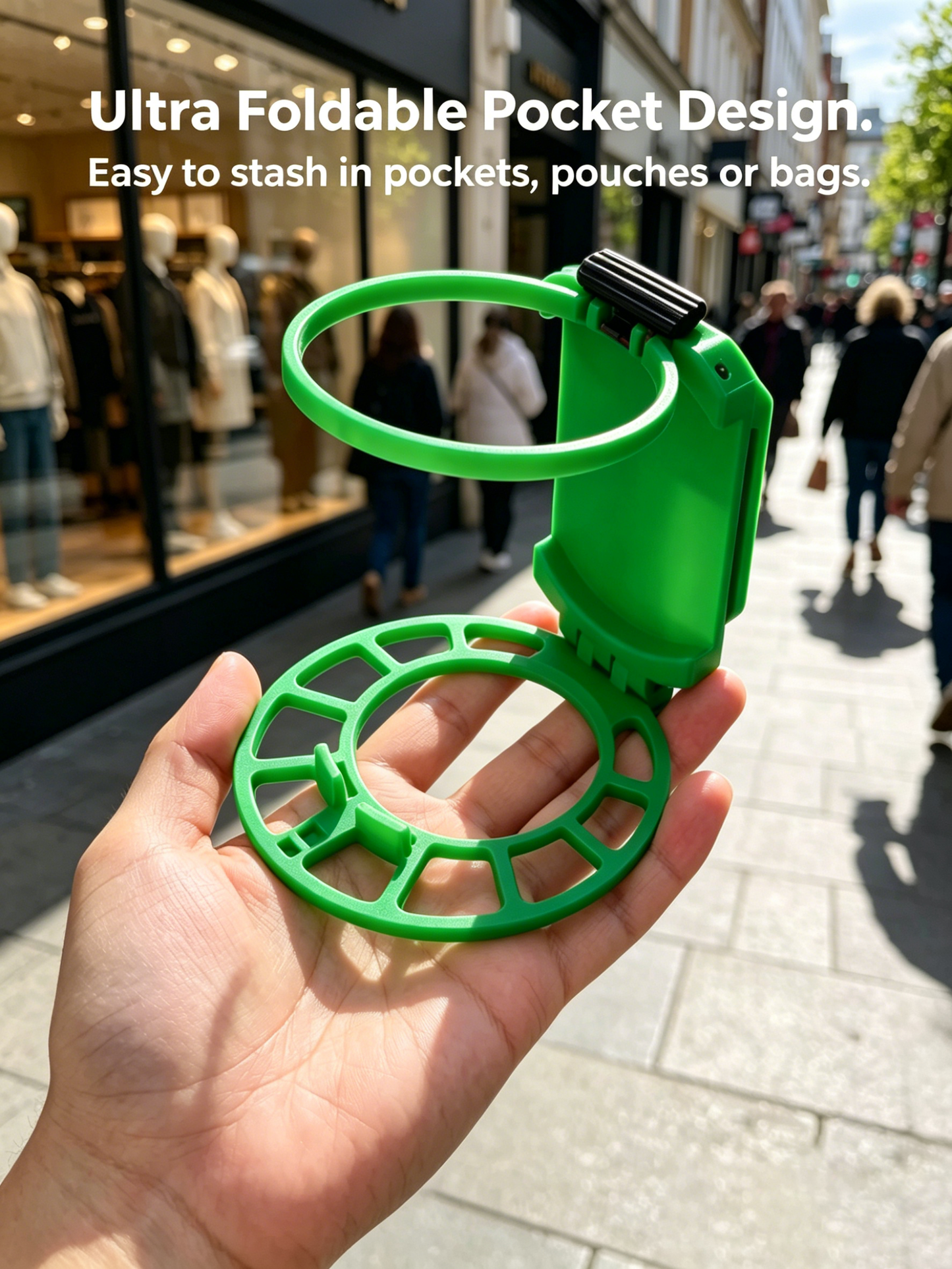 🥤 Foldable Belt Beverage Holder,Hands-Free Outdoor Cup Clip