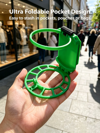 🥤 Foldable Belt Beverage Holder,Hands-Free Outdoor Cup Clip