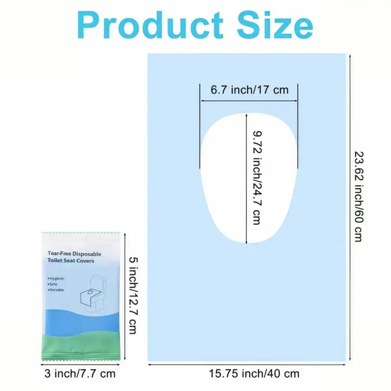 10 Packs Tear-Free Toilet Seat Covers Disposable for Adults and Kids