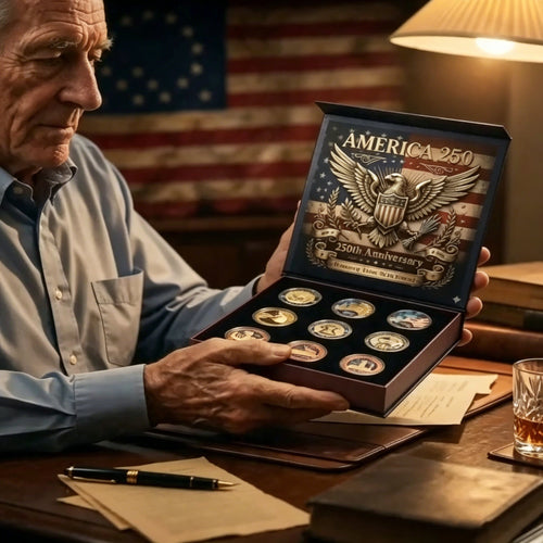 🔥LAST DAY 50% OFF✨9PCS USA 250th Anniversary Commemorative Coin Gift Set