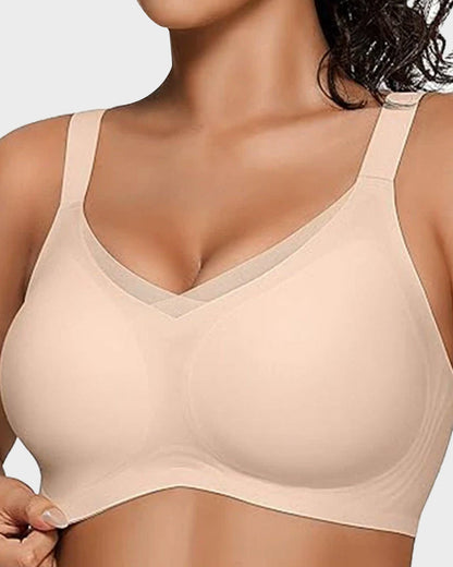 Womens Wireless Bras V Mesh Comfortable Bralette Supportive-