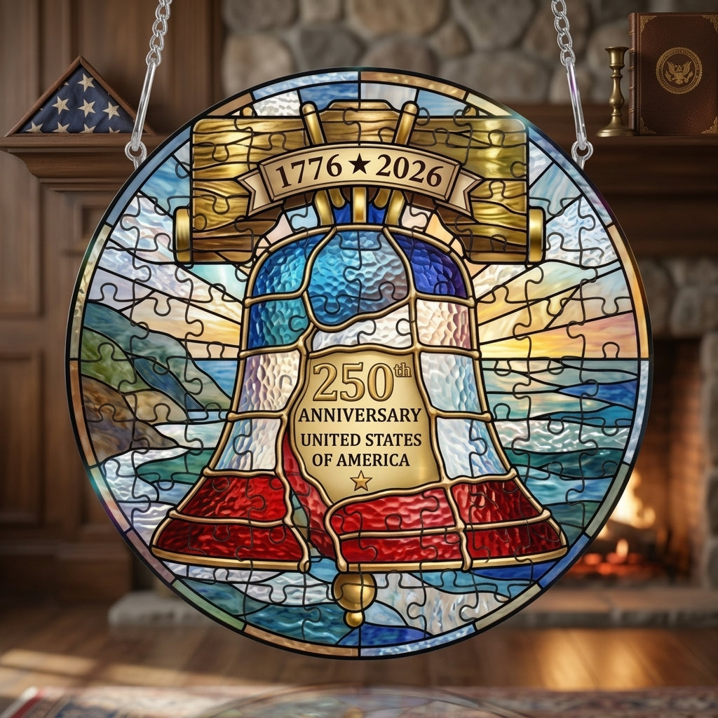 🔥LAST DAY65% OFF🔥 - 250th Anniversary United States Stained Puzzle Hanging ornament