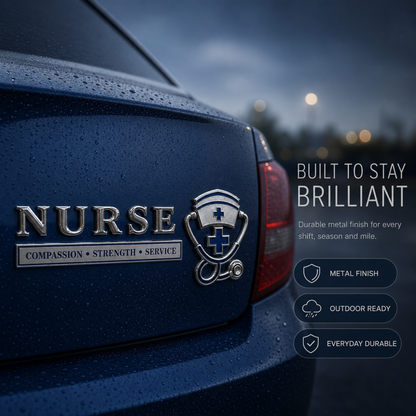 🏆Last Day Promo 65% OFF! 💉Nurse Compassion Strength Service Car Emblem Metal Badge