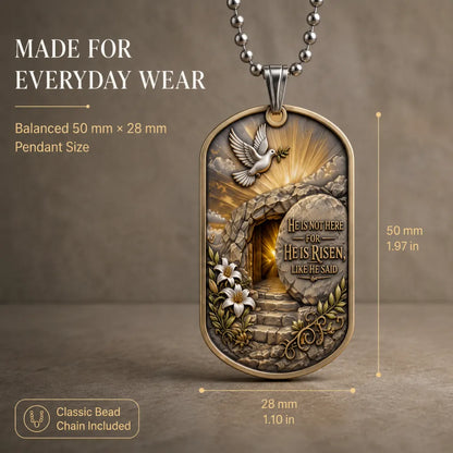 Personalized "Greater Love" 3D Jesus Dog Tag Necklace - Customized Christian Faith Keepsake ✝️❤️