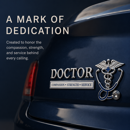 Doctor Compassion Strength Service Car Emblem Metal Badge