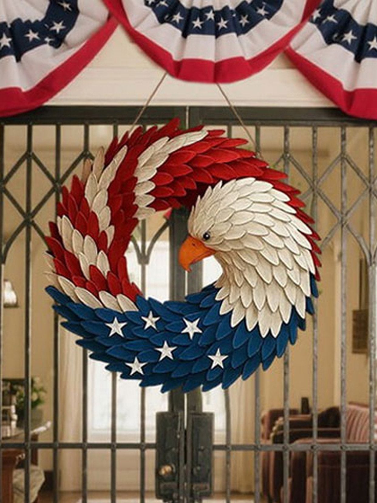 Honor 250 Years Of American Sacrifice And Freedom—Glosritystore Brave Wings Wreath For Your Door