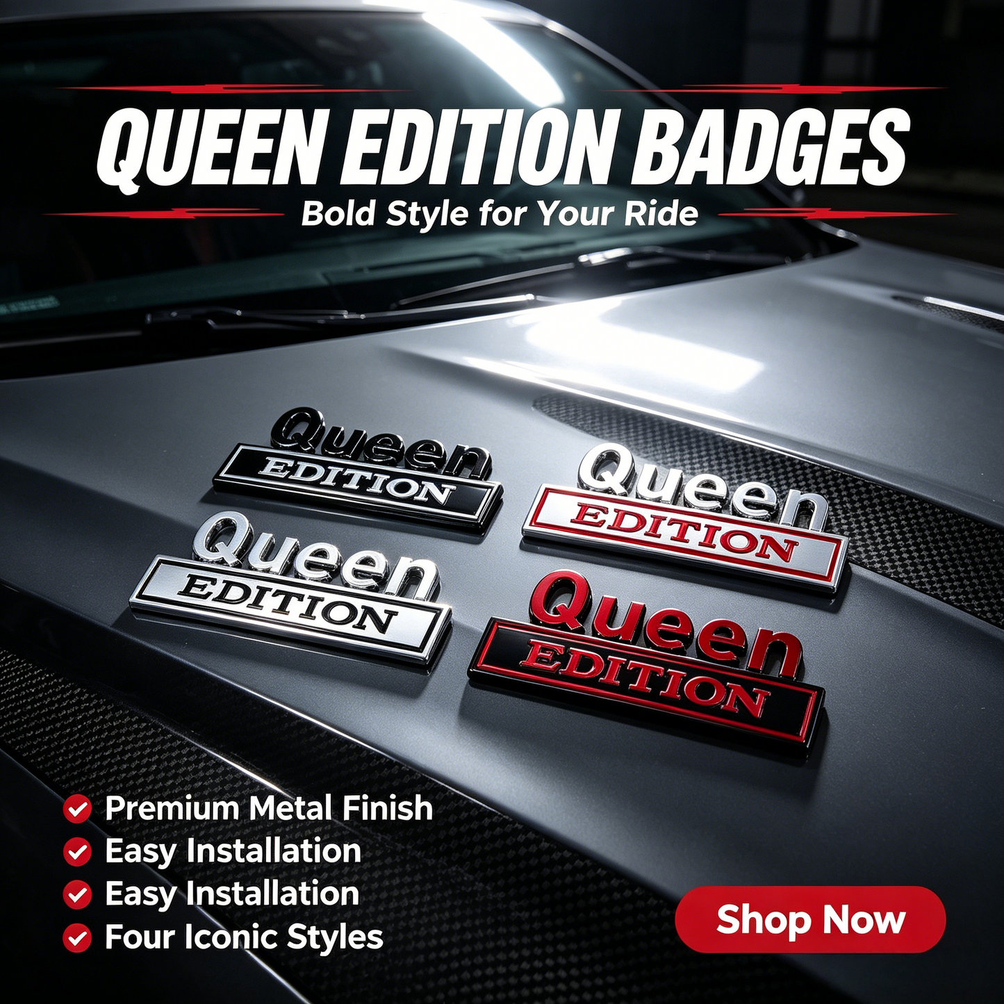 Queen Metal Emblem – When She Arrives, She Owns the Space