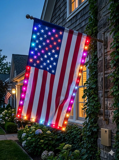 Last Day 49% OFF🔥 🦅 Illuminated 250th Anniversary USA Commemorative Flag - Premium LED Edition (3x5 Ft) -Bestseller