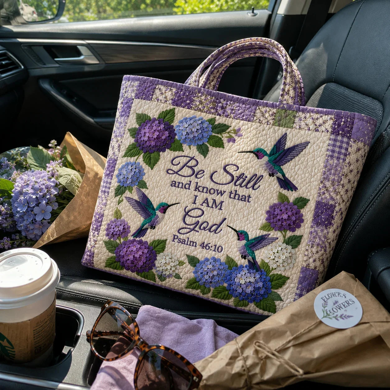 Hydrangea Hummingbird Faith Bag