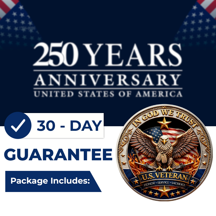 🦅 The "Legacy of Freedom" 250th Anniversary U.S. Veteran Commemorative Coin (1776-2026)