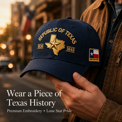 🔥Republic of Texas Cap  🎁 Free Honor Coin With Every Cap Purchase