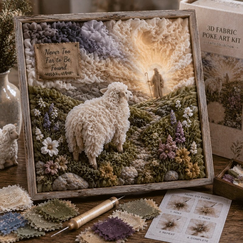 🔥HOT SALE🔥 Last Day 49% OFF - ✝️3D Christian Fabric Poke Art Kit(📦Buy 2 Free Shipping)