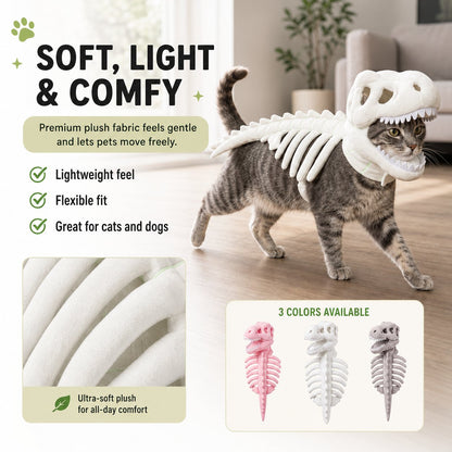 Glow-in-the-Dark Dinosaur Skeleton Pet Costume 🦖💚