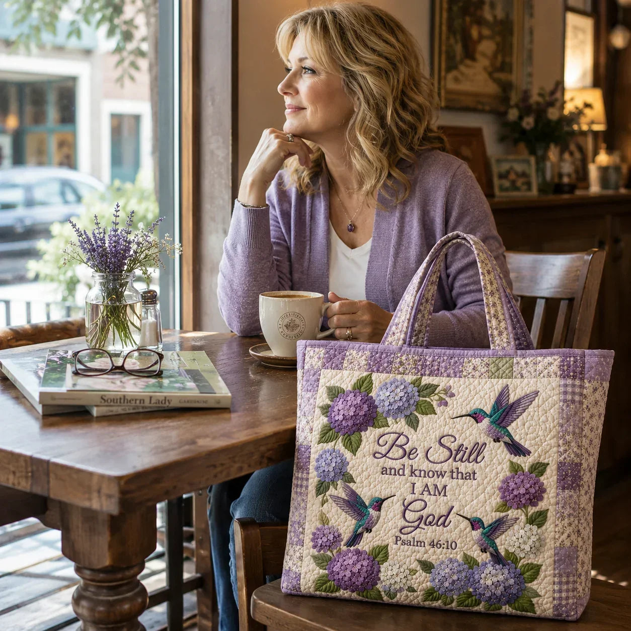 Hydrangea Hummingbird Faith Bag