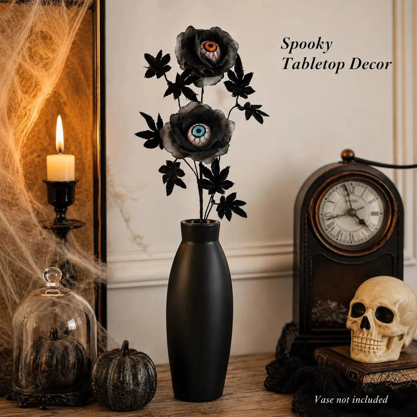 👁️✨ Dark Gothic Rose Decor – A Spooky Halloween Statement Piece for Your Home