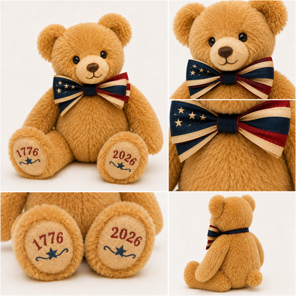 Patriotic 250th Anniversary-Inspired Collectible Teddy Bear