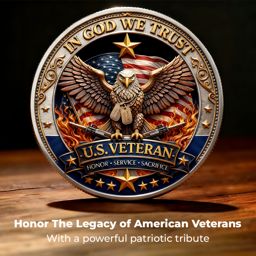 🦅 The "Legacy of Freedom" 250th Anniversary U.S. Veteran Commemorative Coin (1776-2026)