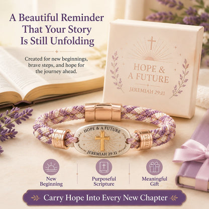 🔥 LAST DAY 49% OFF – ✝️ Christian Scripture Faith Bracelet Collection | 6 Meaningful Bible Verse Designs with Raised Gold Cross, Magnetic Clasp & Matching Gift Box 💗✨