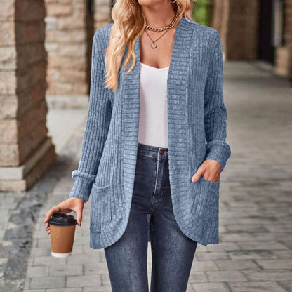 Womens Long Cardigan Lightweight Sweater