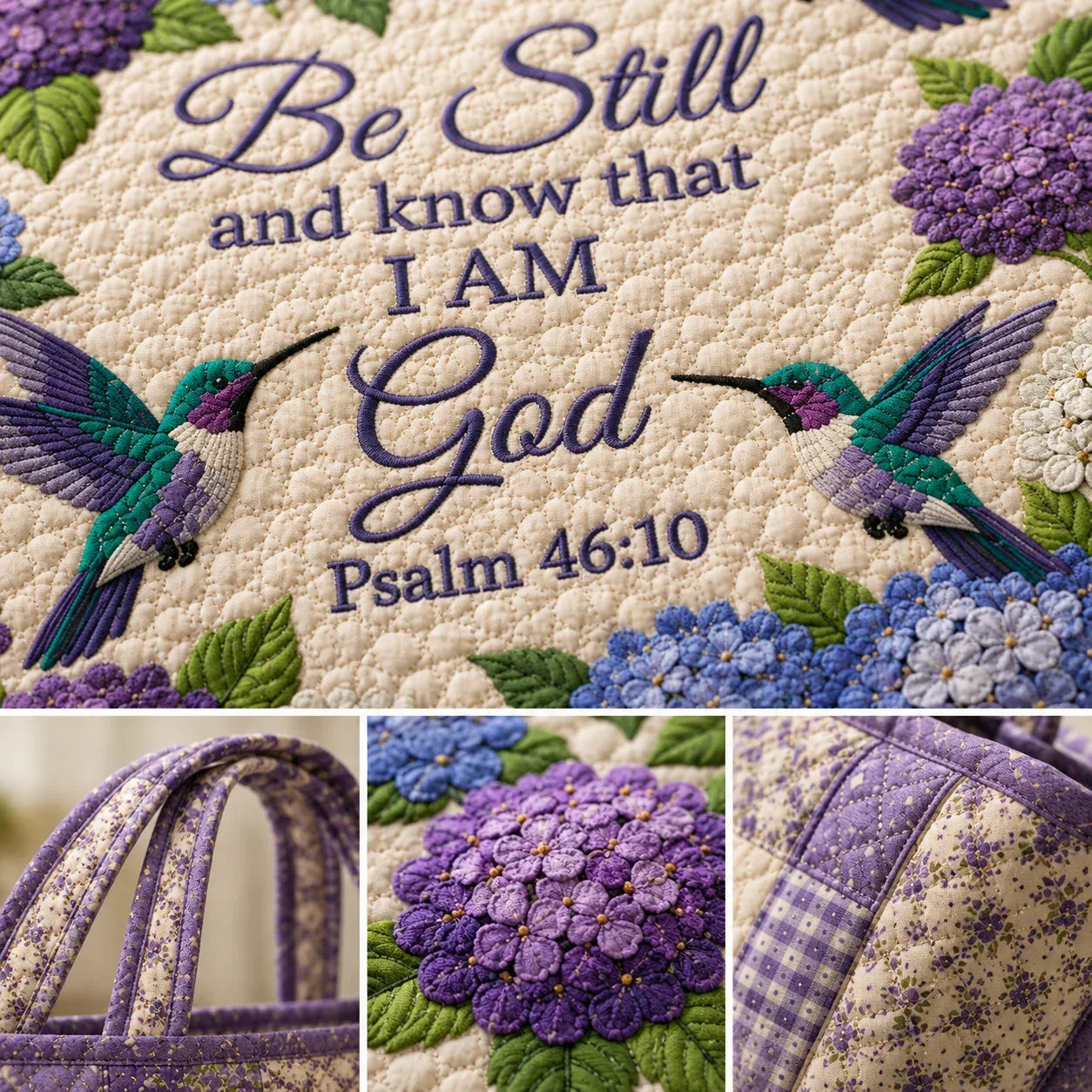 Hydrangea Hummingbird Faith Bag