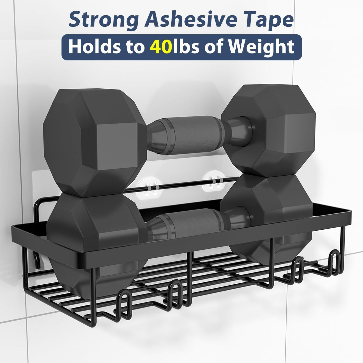 Instant Bathroom Storage — No Drills Needed