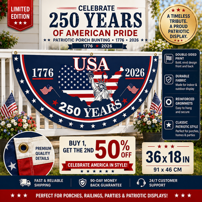Veteran Made - USA 250 YEARS COMMEMORATIVE BANNER