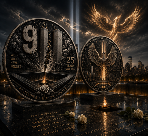 9/11 25th Anniversary Commemorative Coin🕯️ – Never Forget Memorial Collectible (2001–2026)